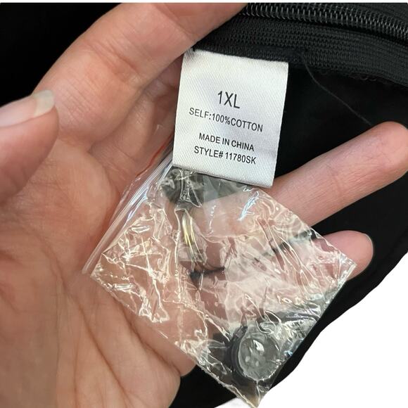 Fashion Nova Drop The Pin Poplin Shirt 1X Long Sleeve Cutout Night Out Clubwear - Picture 7 of 8